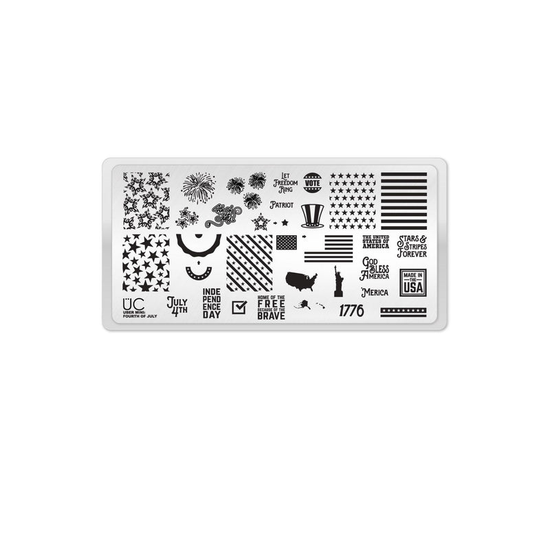 UberChic Beauty Fourth of July Stamping Plate Lavender