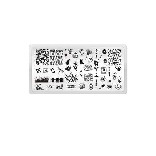 UberChic Beauty Garden Love Stamping Plate Lavender