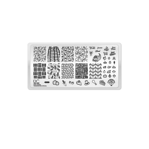 UberChic Beauty Give Thanks Stamping Plate Black