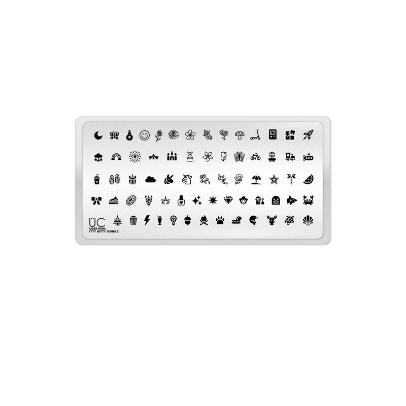 UberChic Beauty Itty Bitty Icons-02 Stamping Plate Lavender
