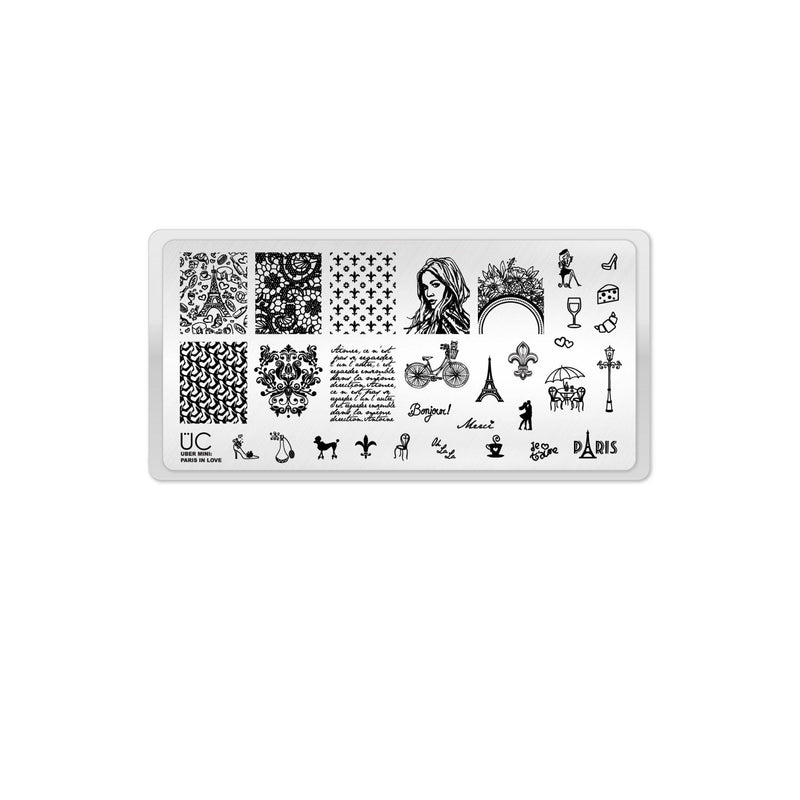 UberChic Beauty Paris in Love Stamping Plate Lavender