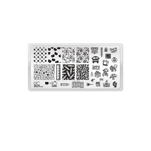 UberChic Beauty School is Cool Stamping Plate Dark Slate Gray