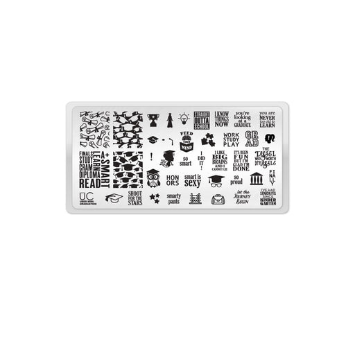 UberChic Beauty Graduation Stamping Plate Dark Slate Gray