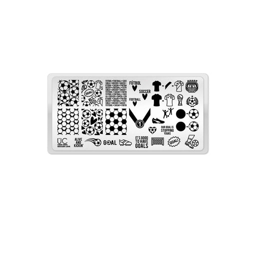 UberChic Beauty Soccer Love Stamping Plate Black