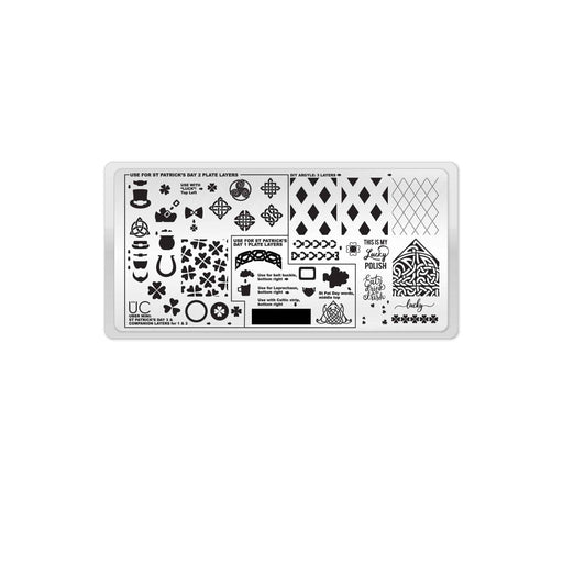 UberChic Beauty St Patrick's Day-03 Stamping Plate Black