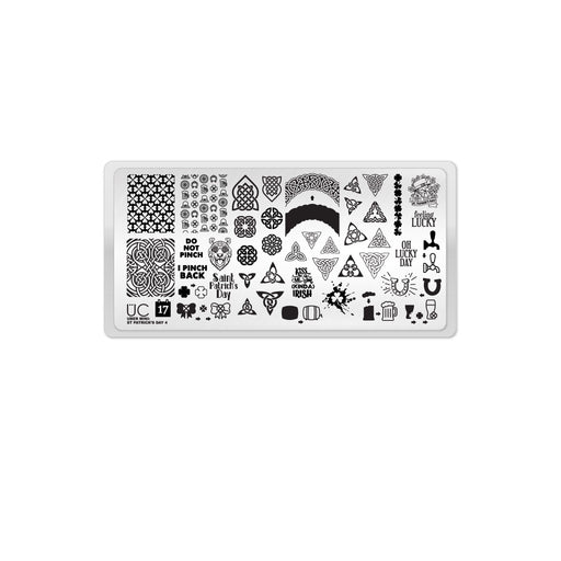 UberChic Beauty St Patrick's Day-04 Stamping Plate Black