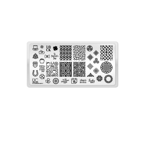 UberChic Beauty St Patrick's Day-02 Stamping Plate Black