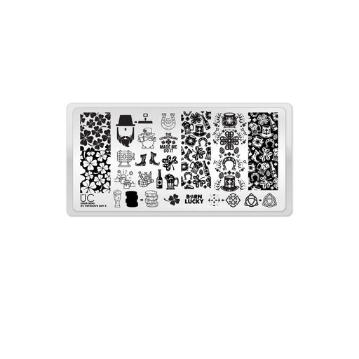 UberChic Beauty St Patrick's Day-06 Stamping Plate Black