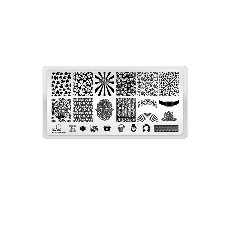 UberChic Beauty St Patrick's Day-01 Stamping Plate Black