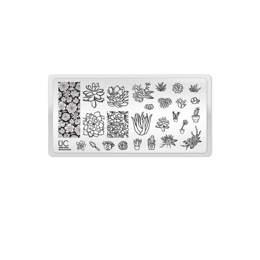 UberChic Beauty Succulents Stamping Plate Lavender