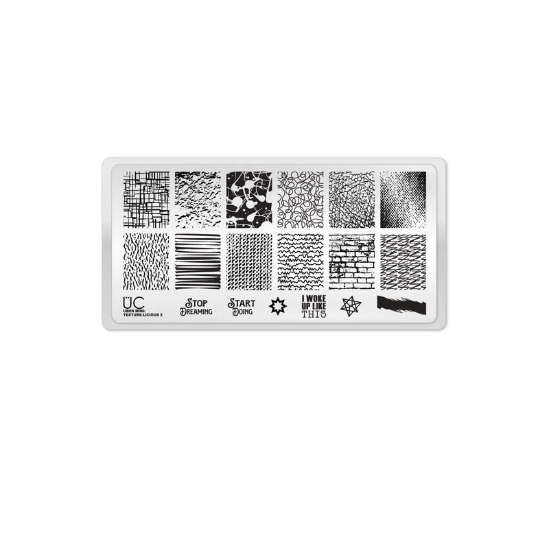 UberChic Beauty Texture-licious-02 Stamping Plate Dark Slate Gray