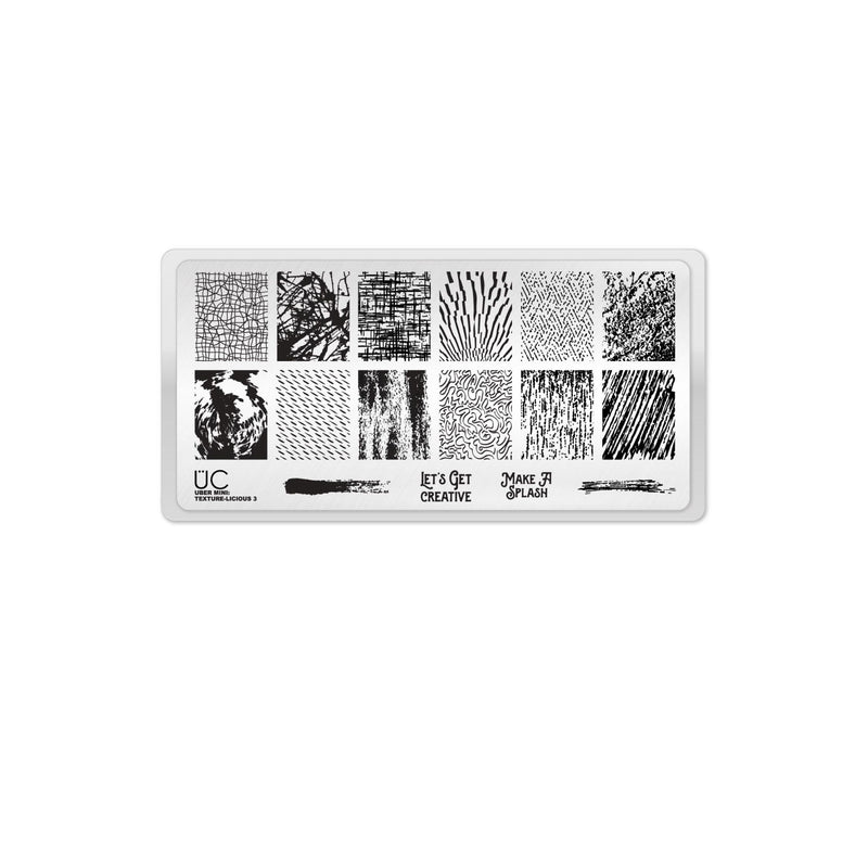 UberChic Beauty Texture-licious-03 Stamping Plate Dark Slate Gray