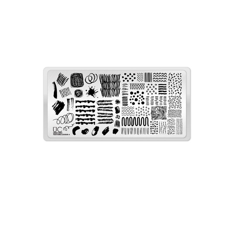 UberChic Beauty Texture-licious-04 Stamping Plate Black