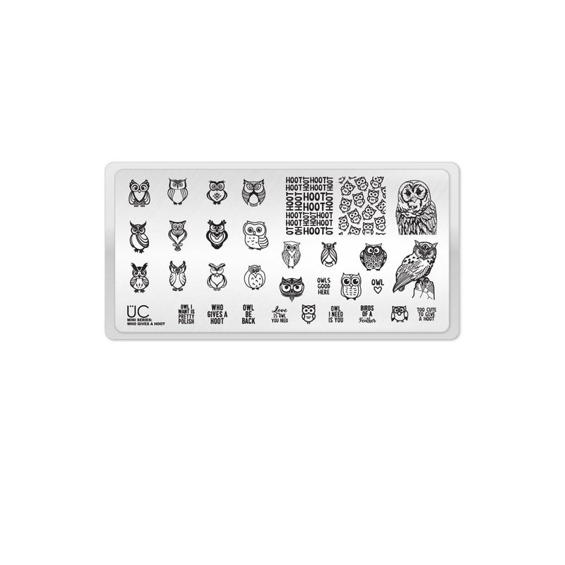 UberChic Beauty Who Gives a Hoot Stamping Plate Lavender