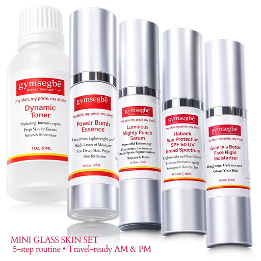 gymsegbë Mini Set - Travel Size - Glass Skin Set Sets White Smoke 1 set Save $20