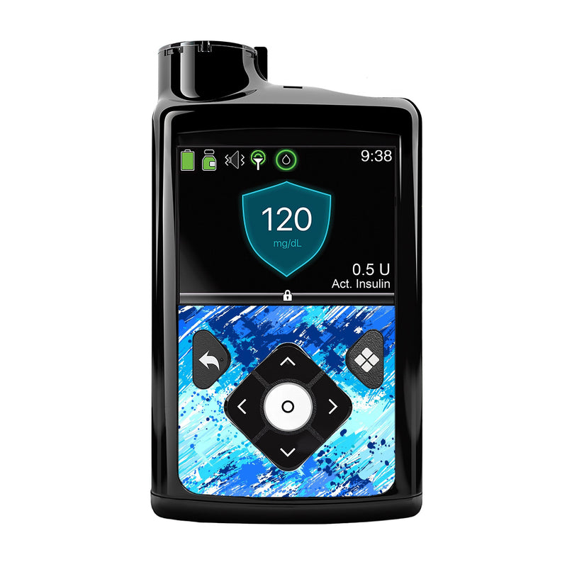Peelz Beta Blue Sticker for Medtronic MiniMed 770G & 780G Peelz/Stickers Black Whole System Peelz (front back + clip)