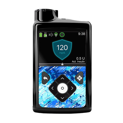 Peelz Beta Blue Sticker for Medtronic MiniMed 770G & 780G Peelz/Stickers Black Whole System Peelz (front back + clip)