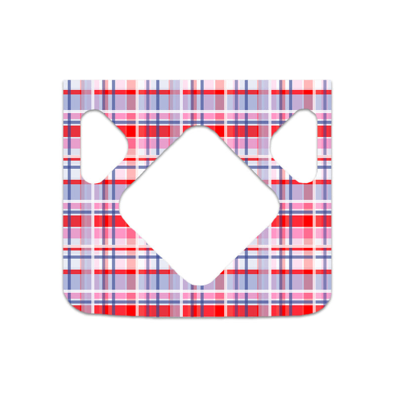 Peelz Party Plaid Medtronic MiniMed 770G & 780G Sticker - Pump Peelz Peelz/Stickers White Smoke Front Peelz