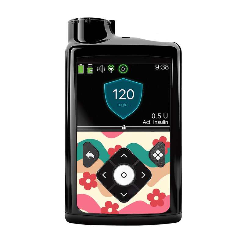 Peelz Retro Noel Medtronic MiniMed 770G & 780G Sticker - Pump Peelz Peelz/Stickers Black Whole System Peelz (front back + clip)