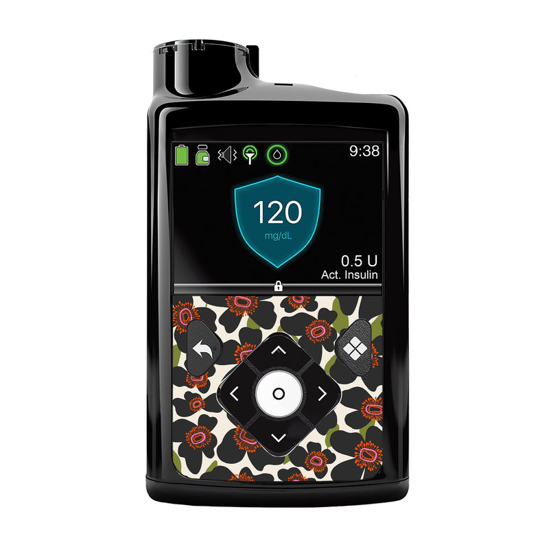 Peelz Petal Crush Medtronic MiniMed 770G & 780G Sticker - Pump Peelz Peelz/Stickers Black Whole System Peelz (front back + clip)