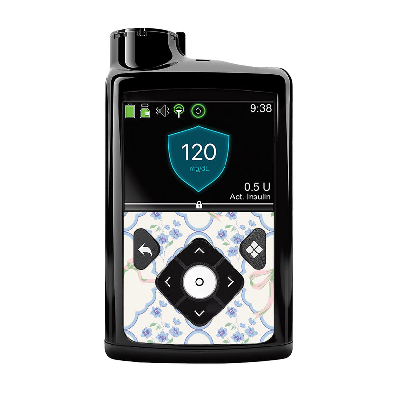 Peelz Spring Coquette Medtronic MiniMed 770G & 780G Sticker - Pump Peelz Peelz/Stickers Black Whole System Peelz (front back + clip),Front Peelz,Back and Clip Peelz
