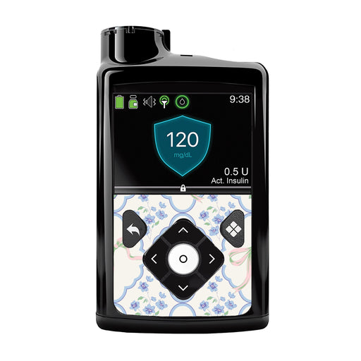 Peelz Spring Coquette Medtronic MiniMed 770G & 780G Sticker - Pump Peelz Peelz/Stickers Black Whole System Peelz (front back + clip),Front Peelz,Back and Clip Peelz