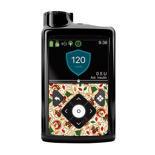 Peelz Santa's Cookies Medtronic MiniMed 770G & 780G Sticker - Pump Peelz Peelz/Stickers Black Whole System Peelz (front back + clip)