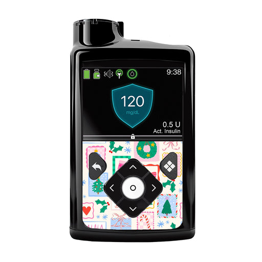 Peelz Holiday Greetings Medtronic MiniMed 770G & 780G Sticker - Pump Peelz Peelz/Stickers Black Whole System Peelz (front back + clip)