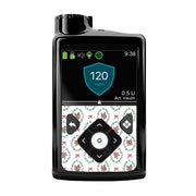 Peelz Poinsettia Parade Medtronic MiniMed 770G & 780G Sticker - Pump Peelz Peelz/Stickers Black Whole System Peelz (front back + clip)