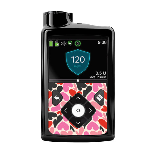 Peelz Heartbreaker Medtronic MiniMed 770G & 780G Sticker - Pump Peelz Peelz/Stickers Black Whole System Peelz (front back + clip)