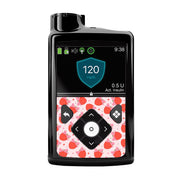 Peelz Strawberry Kisses Medtronic MiniMed 770G & 780G Sticker - Pump Peelz Peelz/Stickers Black Whole System Peelz (front back + clip)