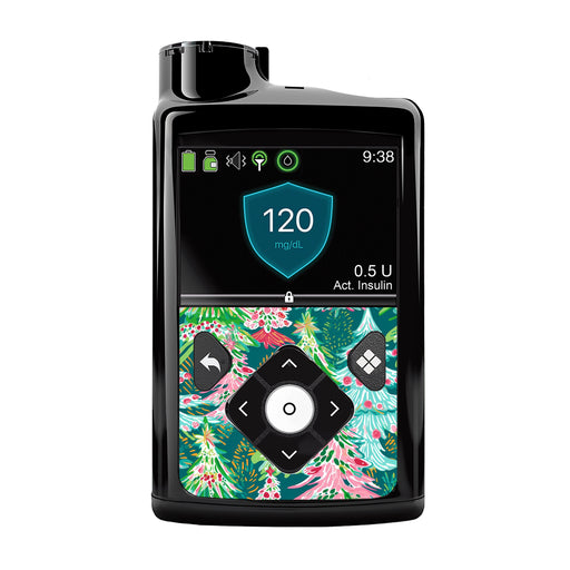 Peelz Festive Forest Medtronic MiniMed 770G & 780G Sticker - Pump Peelz Peelz/Stickers Black Whole System Peelz (front back + clip)