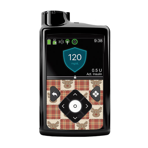 Peelz Rustic Reindeer Medtronic MiniMed 770G & 780G Sticker - Pump Peelz Peelz/Stickers Black Whole System Peelz (front back + clip)