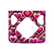 Peelz Sparkly Hearts Sticker for Medtronic MiniMed 770G & 780G Peelz/Stickers White Smoke Front Peelz