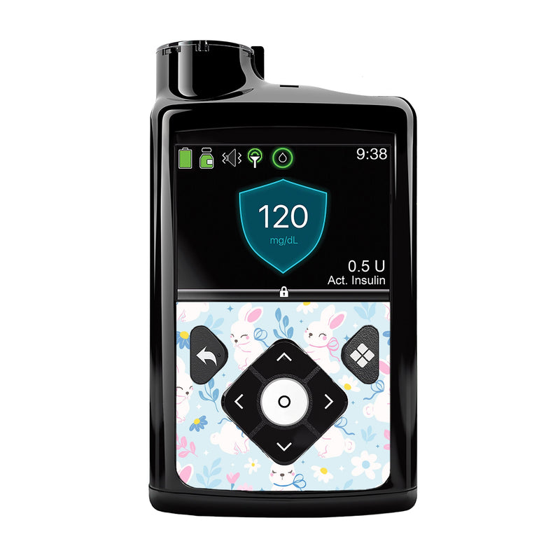 Peelz Sweet Bunnies Medtronic MiniMed 770G & 780G Sticker - Pump Peelz Peelz/Stickers Black Whole System Peelz (front back + clip),Front Peelz,Back and Clip Peelz