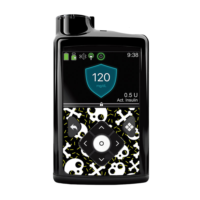 Peelz Bone Pop Medtronic MiniMed 770G & 780G Sticker - Pump Peelz Peelz/Stickers Black Whole System Peelz (front back + clip),Front Peelz,Back and Clip Peelz