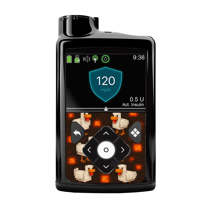 Peelz Inferno Chicken Medtronic MiniMed 770G & 780G Sticker - Pump Peelz Peelz/Stickers Black Whole System Peelz (front back + clip),Front Peelz,Back and Clip Peelz