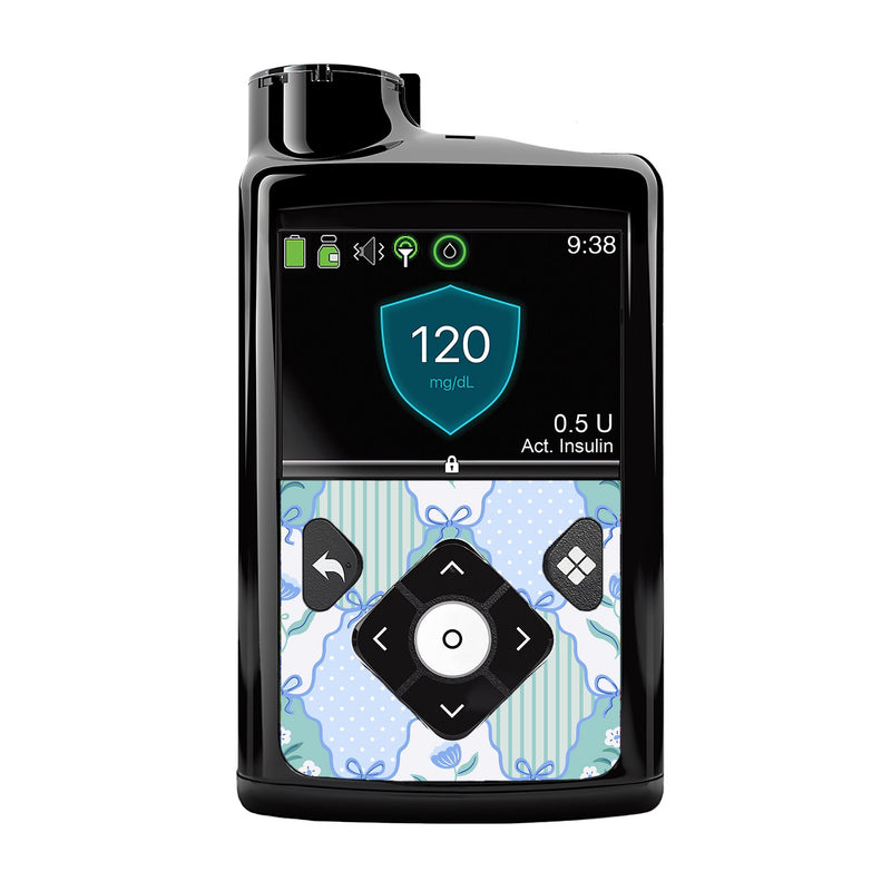 Peelz Cottage Bows Medtronic MiniMed 770G & 780G Sticker - Pump Peelz Peelz/Stickers Black Whole System Peelz (front back + clip),Front Peelz,Back and Clip Peelz