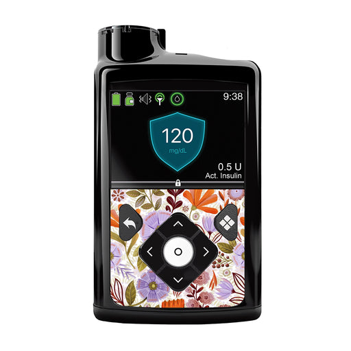 Peelz Autumn Meadow Medtronic MiniMed 770G & 780G Sticker - Pump Peelz Peelz/Stickers Black Whole System Peelz (front back + clip),Front Peelz,Back and Clip Peelz