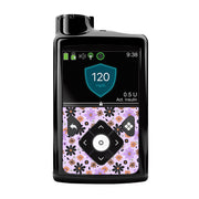 Peelz Batty Blooms Medtronic MiniMed 770G & 780G Sticker - Pump Peelz Peelz/Stickers Black Whole System Peelz (front back + clip),Front Peelz,Back and Clip Peelz
