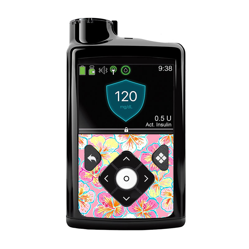 Peelz Tropic Crush Medtronic MiniMed 770G & 780G Sticker - Pump Peelz Peelz/Stickers Black Whole System Peelz (front back + clip),Front Peelz,Back and Clip Peelz