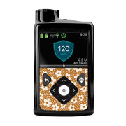 Peelz Caramel Daisies Medtronic MiniMed 770G & 780G Sticker - Pump Peelz Peelz/Stickers Black Whole System Peelz (front back + clip),Front Peelz,Back and Clip Peelz