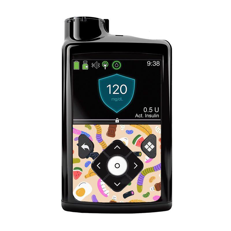 Peelz Candy Chaos Medtronic MiniMed 770G & 780G Sticker - Pump Peelz Peelz/Stickers Black Whole System Peelz (front back + clip),Front Peelz,Back and Clip Peelz