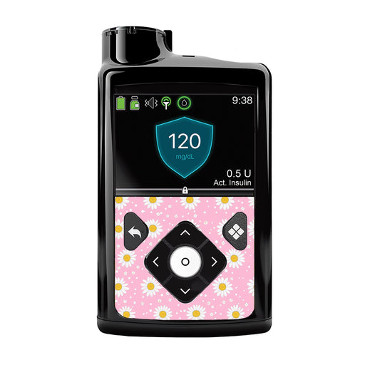 Peelz Spring Daisy Medtronic MiniMed 770G & 780G Sticker - Pump Peelz Peelz/Stickers Black Whole System Peelz (front back + clip),Front Peelz,Back and Clip Peelz