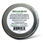 OrganHerb OrganHerb Organic Mint Lip Balm 1 oz – Refreshing Hydration with Pure Peppermint Essence Organic Lip Balms Slate Gray