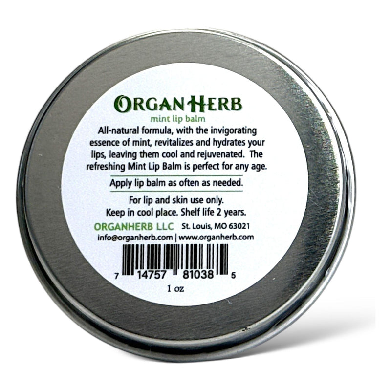 OrganHerb OrganHerb Organic Mint Lip Balm 1 oz – Refreshing Hydration with Pure Peppermint Essence Organic Lip Balms Slate Gray