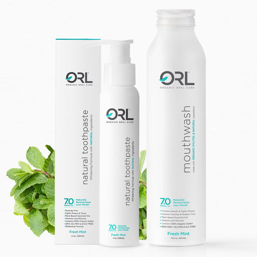 ORL Fresh Mint Bundle - Toothpaste & Mouthwash Bundle White Smoke