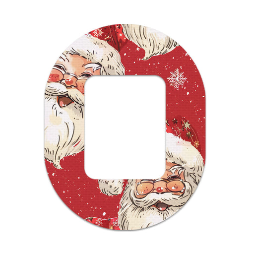 Peelz Jolly Old Saint Nick Tandem Mobi Patch Tape - Pump Peelz Patch Medical Tape White Smoke 12-Pack (Set of 12 Patches),4-Pack (Set of 4 Patches),1-Patch (One Single Patch)