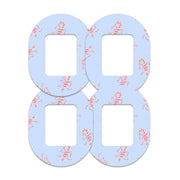 Peelz Candy Cane Lane Tandem Mobi Patch Tape - Pump Peelz Patch Medical Tape White Smoke 12-Pack (Set of 12 Patches),4-Pack (Set of 4 Patches),1-Patch (One Single Patch)