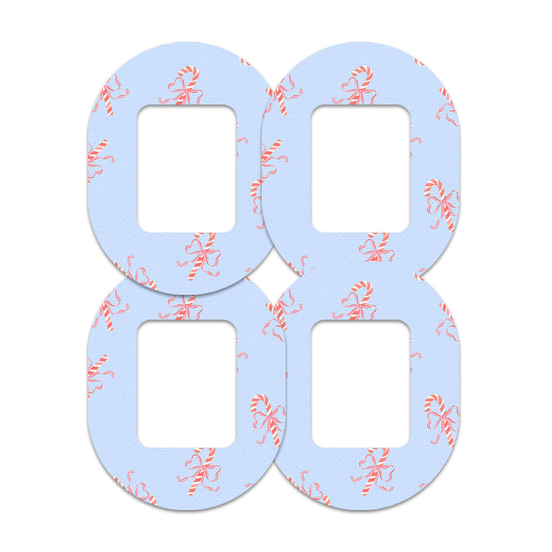 Peelz Candy Cane Lane Tandem Mobi Patch Tape - Pump Peelz Patch Medical Tape White Smoke 12-Pack (Set of 12 Patches),4-Pack (Set of 4 Patches),1-Patch (One Single Patch)